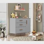 Quarto Completo Roupeiro 3 Portas Comoda Cinza