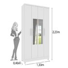 Quarto Completo Roupeiro 4 Portas Cama Mesa De Cabeceira E Pe