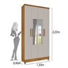 Quarto Completo Roupeiro 4 Portas, Cama, Mesa De Cabeceira, P