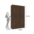 Quarto Completo Roupeiro 4 Portas Cama Mesa De Cabeceira Pent