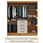 Quarto Completo Roupeiro 6 Portas, Cama Solteiro E Mesa De Ca