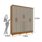 Quarto Completo Roupeiro 6 Portas, Cama Solteiro E Mesa De Ca