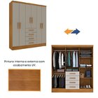 Quarto Completo Roupeiro 6 Portas, Cama Solteiro E Mesa De Ca