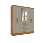 Quarto Completo Roupeiro 6 Portas, Cama Solteiro E Mesa De Ca