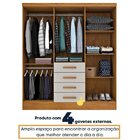 Quarto Completo Roupeiro 6 Portas, Cama Solteiro E Mesa De Ca