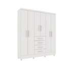 Quarto Completo Roupeiro 6 Portas, Cama Solteiro E Mesa De Ca