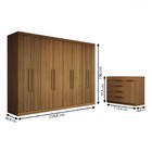 Quarto Completo Soberano 9 Portas 9 Gavetas Com Vidro Atacama