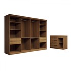 Quarto Completo Soberano 9 Portas 9 Gavetas Com Vidro Atacama