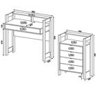 Quarto Completo Solteiro 6 Peças Qt14 Tecno Mobili