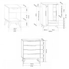 Quarto Completo Solteiro Alpi 3 Portas 7 Gavetas Preto - Oliv