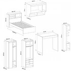 Quarto Completo Solteiro Com Escrivaninha Infinity 6 Portas 5