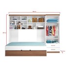 Quarto Completo Solteiro Juvenil 4 Peças Com Guarda Roupa E B