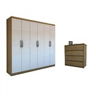 Quarto Completo Vaticano 6 Portas 6 Gavetas Marrocos/off Whit