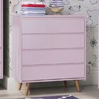 Quarto De Bebê 03 Portas Lorena Carolina Baby - Rosa Fosco