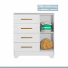 Quarto De Bebê 100% Mdf Com Berço Mini Cama Life E Cômoda Fly