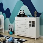 Quarto De Bebê 1 Berço 1 Cômoda 5 Gavetas 1 Guarda Roupa Deli