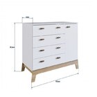 Quarto De Bebê 3 Peças Com Berço 3 Em 1 Cômoda E Estante Com