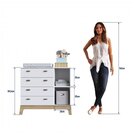 Quarto De Bebê 3 Peças Com Berço 3 Em 1 Cômoda E Estante Com