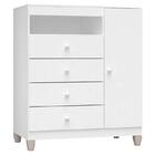 Quarto De Bebê 3 Portas Ternura Baby Com Berço Lila Branco Br