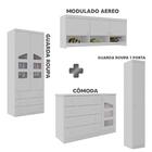 Quarto De Bebê 4 Peças 100% Mdf Branco Elias Shop Jm Baby