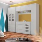 Quarto De Bebê 4 Peças 100% Mdf Branco Elias Shop Jm Baby