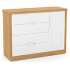 Quarto De Bebe 4 Portas Tutto New Freijó Branco Acetinado Com