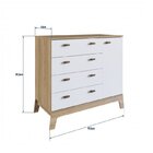 Quarto De Bebê 5 Peças Com Berço 3 Em 1 Cômoda E Nichos Favo