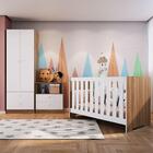 Quarto De Bebê Aconchego Completo Ii Com Colchão - Branco/no