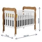 Quarto De Bebê Ariel Berço 3 Em 1 Lila Cômoda Com Porta Branc