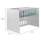 Quarto De Bebê Ariel Ii Berço Cômoda Branco Infantil