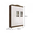 Quarto De Bebê Ariel Ix Berço Guarda-roupa Cômoda Branco E Ma