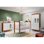 Quarto De Bebê Ariel V Berço Guarda-roupa Cômoda Branco E Mar