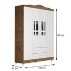 Quarto De Bebê Ariel Vii Berço Guarda-roupa Cômoda Branco E M