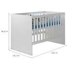 Quarto De Bebê Ariel Viii Berço Guarda-roupa Cômoda Branco In