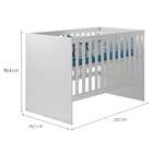 Quarto De Bebê Ariel X Berço Guarda-roupa Cômoda Branco Infan