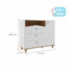 Quarto De Bebê Berço 2 Gavetas Cômoda 3 Gavetas 1 Porta Guard