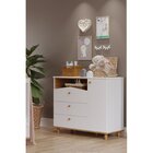 Quarto De Bebê Berço 2 Gavetas Cômoda 3 Gavetas 1 Porta Guard