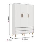 Quarto De Bebê Berço 3 Em 1 Cômoda Gaveteiro Guarda Roupa Ret