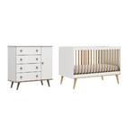 Quarto De Bebê Berço 3 Em 1 Ligia Cômoda Infantil Com Fraldár