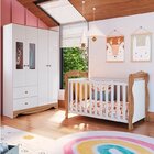 Quarto De Bebê Berço Americano E Guarda Roupa Com Janelas Ret