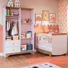 Quarto De Bebê Berço Americano E Guarda Roupa Com Janelas Ret