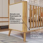 Quarto De Bebê Berço Arredondado 3 Em 1 Guarda-roupa 4 Portas