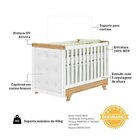 Quarto De Bebê Berço Com Capitonê E Cômoda Com Janelas 100% M