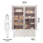 Quarto De Bebê Berço Com Capitonê E Guarda Roupa 4 Portas May