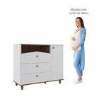 Quarto De Bebê Berço Cômoda 3 Gavetas 1 Porta Picolé Espresso