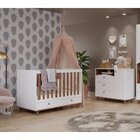 Quarto De Bebê Berço Cômoda 3 Gavetas 1 Porta Picolé Espresso