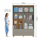 Quarto De Bebê Berço Cômoda 3 Gavetas Guarda Roupa 4 Portas 4