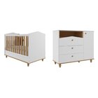Quarto De Bebê Berço E Cômoda 3 Gavetas 1 Porta Happy Espress
