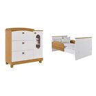 Quarto De Bebê Berço E Cômoda 4 Gavetas Happy Espresso Móveis