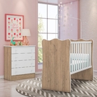 Quarto De Bebê Berço E Gaveteiro Owenscarvalho Rústico Branco